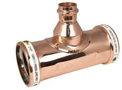 Apollo 10068075 Model 811R 3 x 3 x 2 in. Press Reducing Domestic UNS C12200 Copper Tee