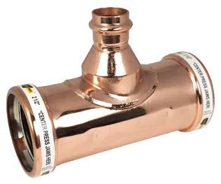 Apollo 10068093 Model 811R 4 x 4 x 2 in. Press Reducing Domestic UNS C12200 Copper Tee