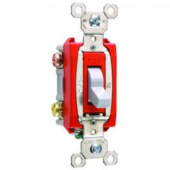 Pass & Seymour PS20AC3GRY 3-Pole 3-Way Heavy Duty Toggle Switch, 120/277 VAC, 20 Amp