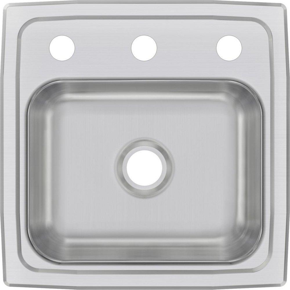 Elkay BPSR153 Celebrity 15 x 15 in. 3 Hole Stainless Steel Drop- Bar Sink