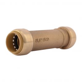 Sharkbite U3016 Push-To-Connect Ends, Slip Coupling, 3/4 PTC x 3/4 PTC Inch, Brass