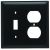 Pass & Seymour TP18BK Wallplate Combination 2 5-1/2 in Black