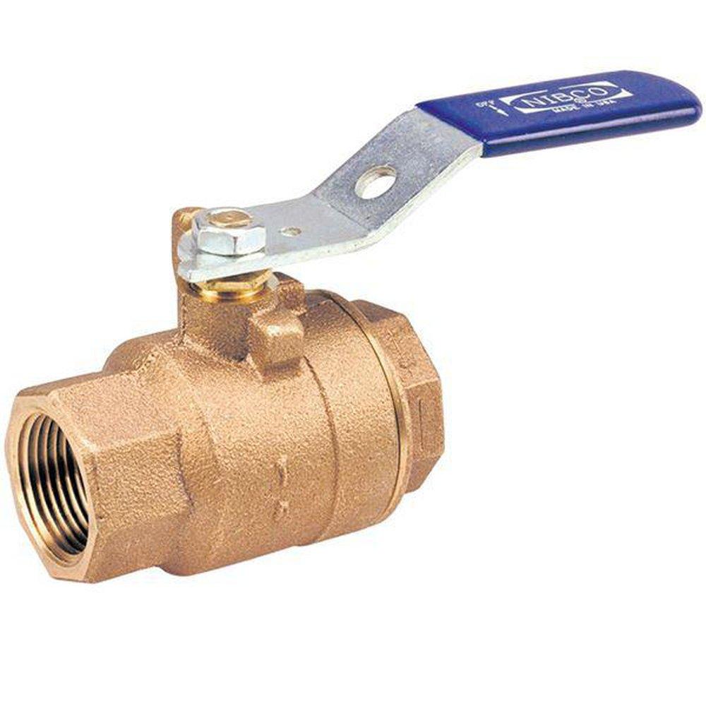 Nibco NL9500F T-580-70 3 in. DZR Cast Bronze Conventional Port NPT 600# Ball Valve