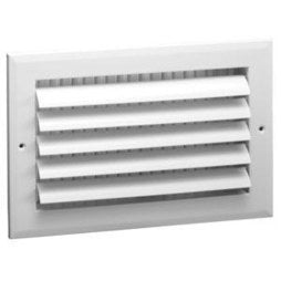 Hart & Cooley A611MS-12X6W Register A611 Sidewall/Ceiling Adjustable Curved Blade 1 Way White 12 x 6 Inch Aluminum