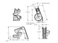 S.R.Smith 640-209-58120 Helix2 Pool Slide | 360 Degree | Standard Gray