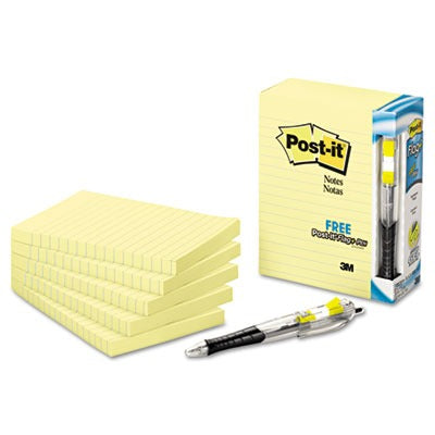 3M 3M MMM6605PK Post-it Lined Notes 4 x 6 (5 Pads/Pack)