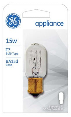 GE G E Lighting 35154 Dc Bay Tube Appliance Bulb 15W 120V