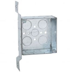 RACO 236 Square Box, Steel, 30.3 Cu-In Capacity, (11) Knockouts, 4 In H x 4 In W x 2-1/8 In D