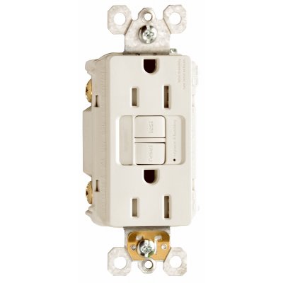 TRUE VALUE 1597NTLTRLACCD4 Pass & Seymour GFCI Receptacle/Night Light 15A Almond