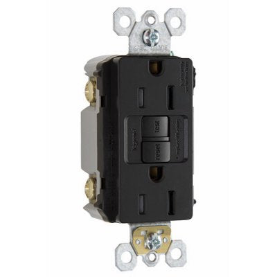 TRUE VALUE 1597TRBKCCD4 Pass & Seymour GFCI Receptacle 15A Black