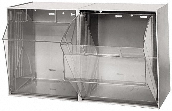 QUANTUM STORAGE SYSTEMS Quantum Storage QTB302GY 2 Compartment Tip Out Bin Organizer