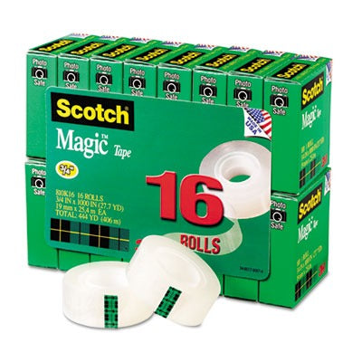 3M 3M MMM810K16 3/4 inchesW Magic Tape (16/Pack) 810K16