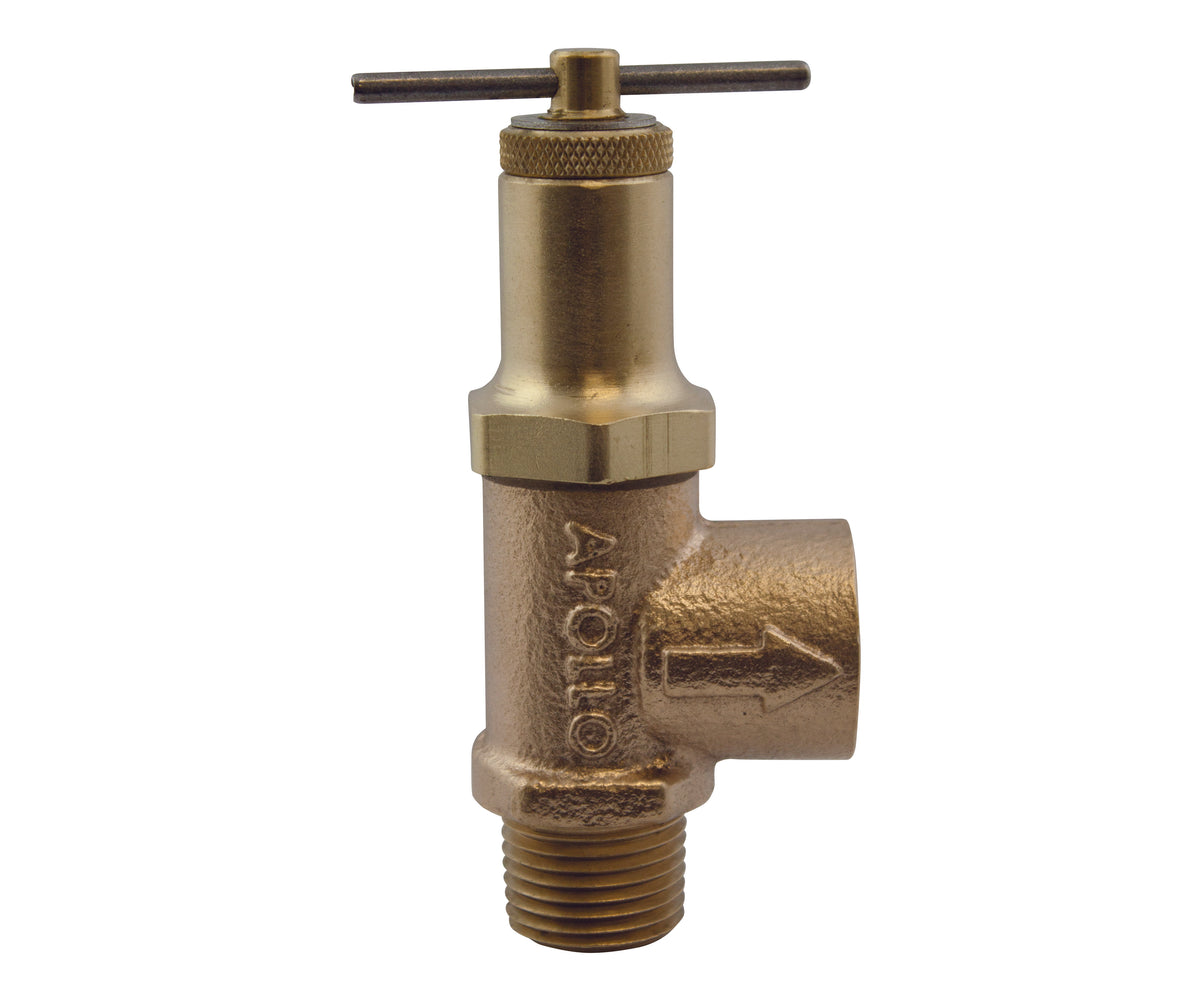 Apollo Valves 1650101 1/2 MNPT x 1/2 FNPT Bronze Adjustable Relief Valve w/ Nitrile Disc & Seat (50-250 psi)