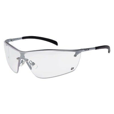 Bolle Safety 40073 Silium Safety Glasses Clear Poly Anti-Fog/Anti-Scratch Lens Black Frame