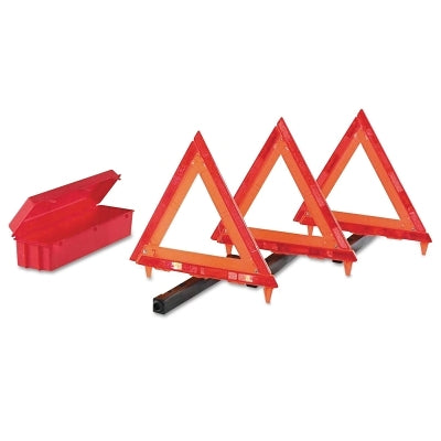 Cortina 9503009 Triangle Warning Kit 3 Triangles 18 in Red/Hi-Vix Orange