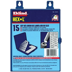 Eklind Tool 10515 Hex-L Key Set Metric 15 per Set