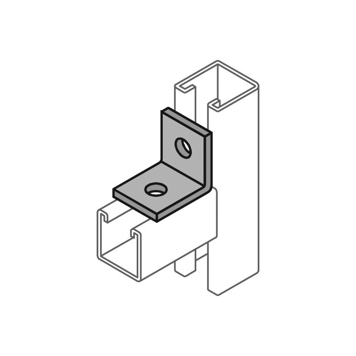 Anvil 2400207102 Fig As 604 2-Hole Corner Angle, For Use With Anvil 1-5/8 In Wide Channel, Carbon Steel, Domestic