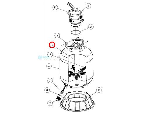 Pentair 152000 Pipe Assembly Replacement for Cristal-Flo II and Sand Dollar SD70 Pool and Spa Sand Filters