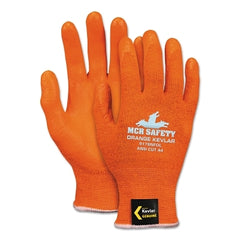 MCR Safety 9178NFOS Kevlar Hi-Vis Nitrile Foam Palm Gloves Small Orange