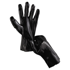 MCR Safety 6212R PVC Gloves Large Black 12 Pair