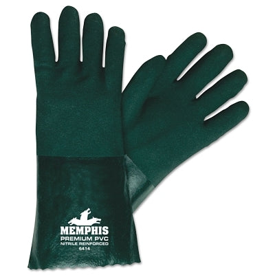 MCR Safety 6414 Premium Double-Dipped PVC Gloves Large Pack of 12