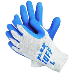 MCR Safety 9680L Flex Tuff Latex Dipped Gloves Large Blue/White