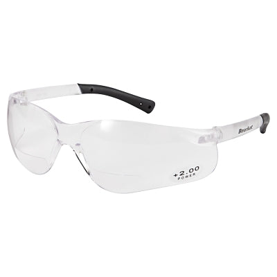 MCR Safety BKH20 BearKat BK1 Series Bifocal Readers Safety Glasses Clear Lens 2.0 Dipter