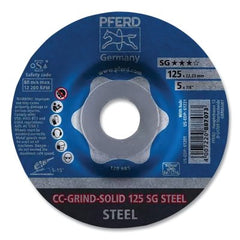 PFERD 61203 CC-GRIND-SOLID Steel Grinding Disc, Ceramic 7 in dia, 24 Grit