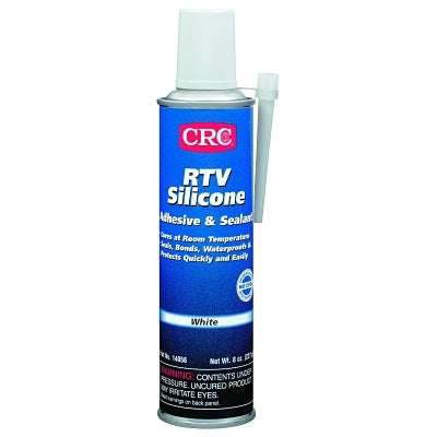 CRC 14056 RTV Silicone Adhesive and Sealant 8 oz Pressurized Tube White