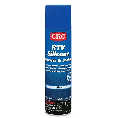 CRC 14057 RTV Silicone Adhesive and Sealant 8 oz Pressurized Tube Blue