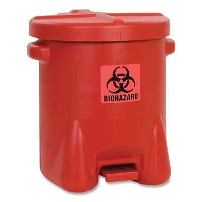 Eagle 947BIO Poly Biohazard Waste Can 14 Gallon Red