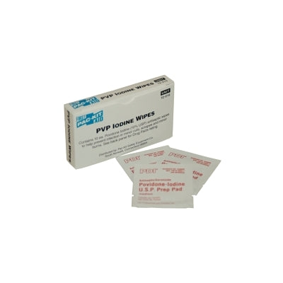 First Aid Only 12015 PVP Iodine Wipe Individually Wrapped