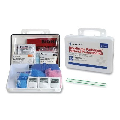 First Aid Only 216O Bloodborne Pathogen Protection Kit, 31 Pieces, Portable/Wall Mount