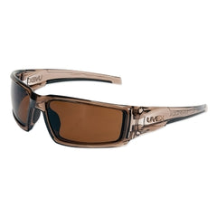 Honeywell S2969 Hypershock Safety Eyewear Espresso Polarized Polycarbonate Lens Smoke Brown Polycarbonate Frame