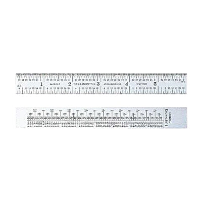 L.S. Starrett 56660 Steel Rule With Decimal Equivalents 6 Inches