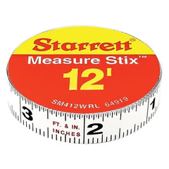 L.S. Starrett 64919 Measure Stix Steel Measuring Tapes 1/2 in x 12 ft