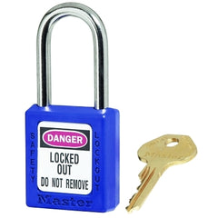 Master Lock 410BLU Blue Zenex Thermoplastic Safety Padlock