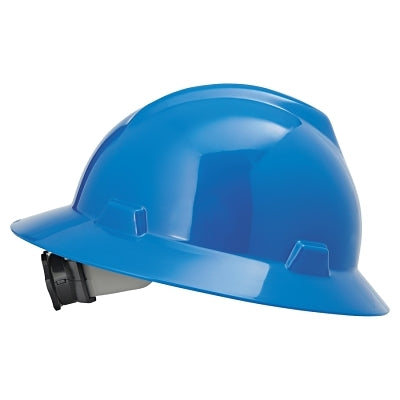 MSA 475368 V-Gard Protective Hats Fas-Trac Ratchet Hat Blue