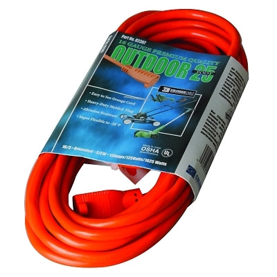 Southwire 2307SW8803 Vinyl Extension Cord 25 ft 1 Outlet Orange