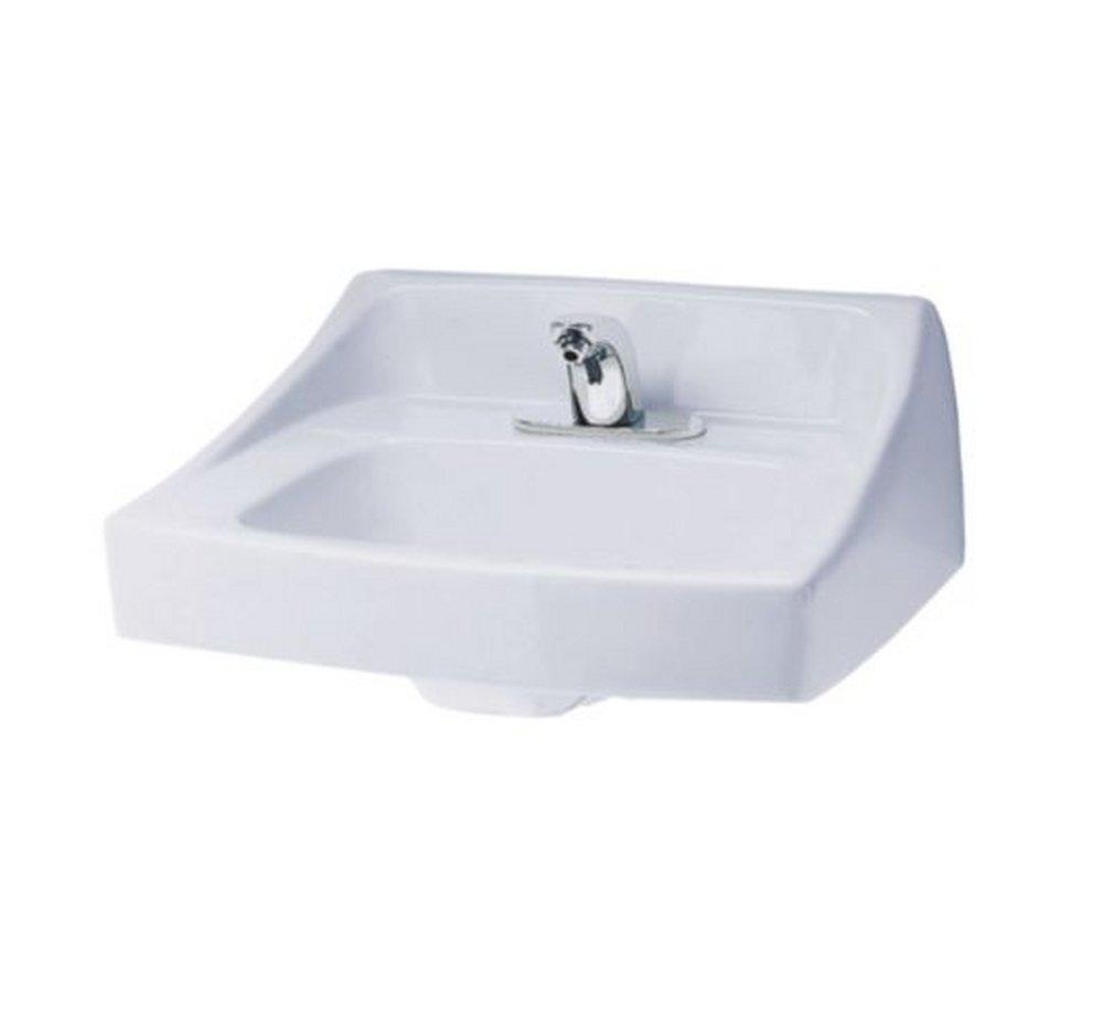 TOTO LT307#01 20-7/8 Inch x 18 Inch Rectangular Wall Mount Bathroom Sink Cotton White Single Hole Vitreous China