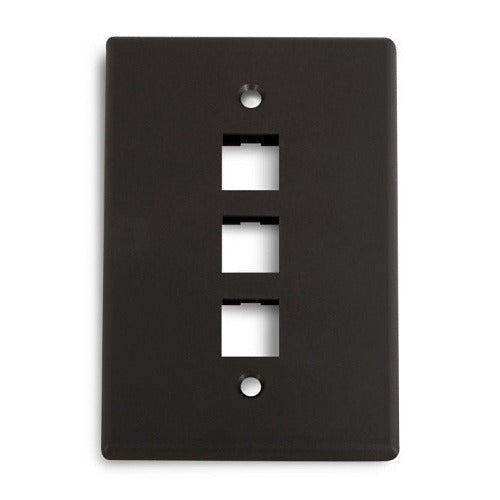 WIREPATH Wirepath MIDI-3-BK 3-port Midi Faceplate Black