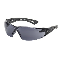 Bolle Safety 40208 Rush+ Safety Glasses Black/Gray Frame Smoke Lens