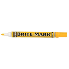 DYKEM 84004 BRITE-MARK Permanent Paint Marker Medium Tip Yellow