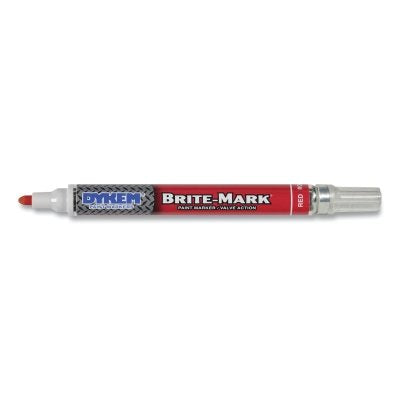 Dykem 84006 Brite-Mark Medium Paint Marker Red Bullet 12 EA