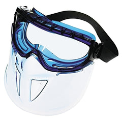 KleenGuard 18629 V90 Shield with Monogoggle XTR OTG Goggles Universal Clear Lens Anti-Fog Blue