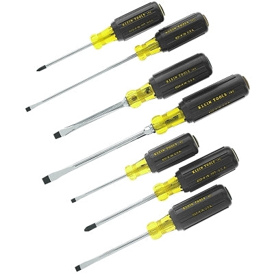 Klein Tools 85076 7-Pc Cushion-Grip Screwdriver Set, Phillips/Slotted