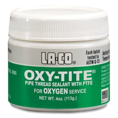 LA-CO 42805 Oxytite Pipe Thread Sealants 4 oz Jar