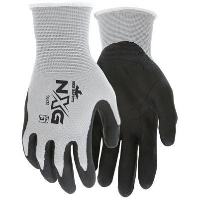 MCR Safety 9673L NXG Foam Nitrile Dip Gloves Large Black/Gray 12/Pair