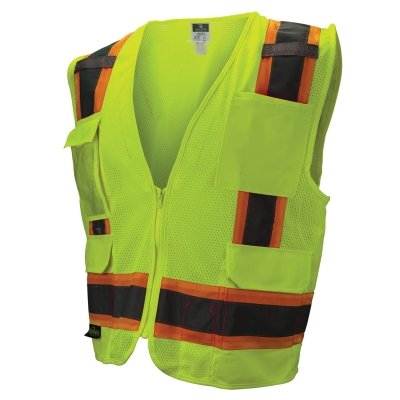 Radians SV62ZGMM SV6 Type R Class 2 Two Tone Surveyor Mesh Safety Vest Medium