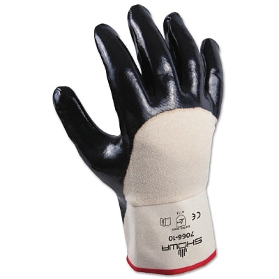 Showa 706610 7066 Series Gloves 10/X-Large Navy/White Palm Coated Smooth Grip